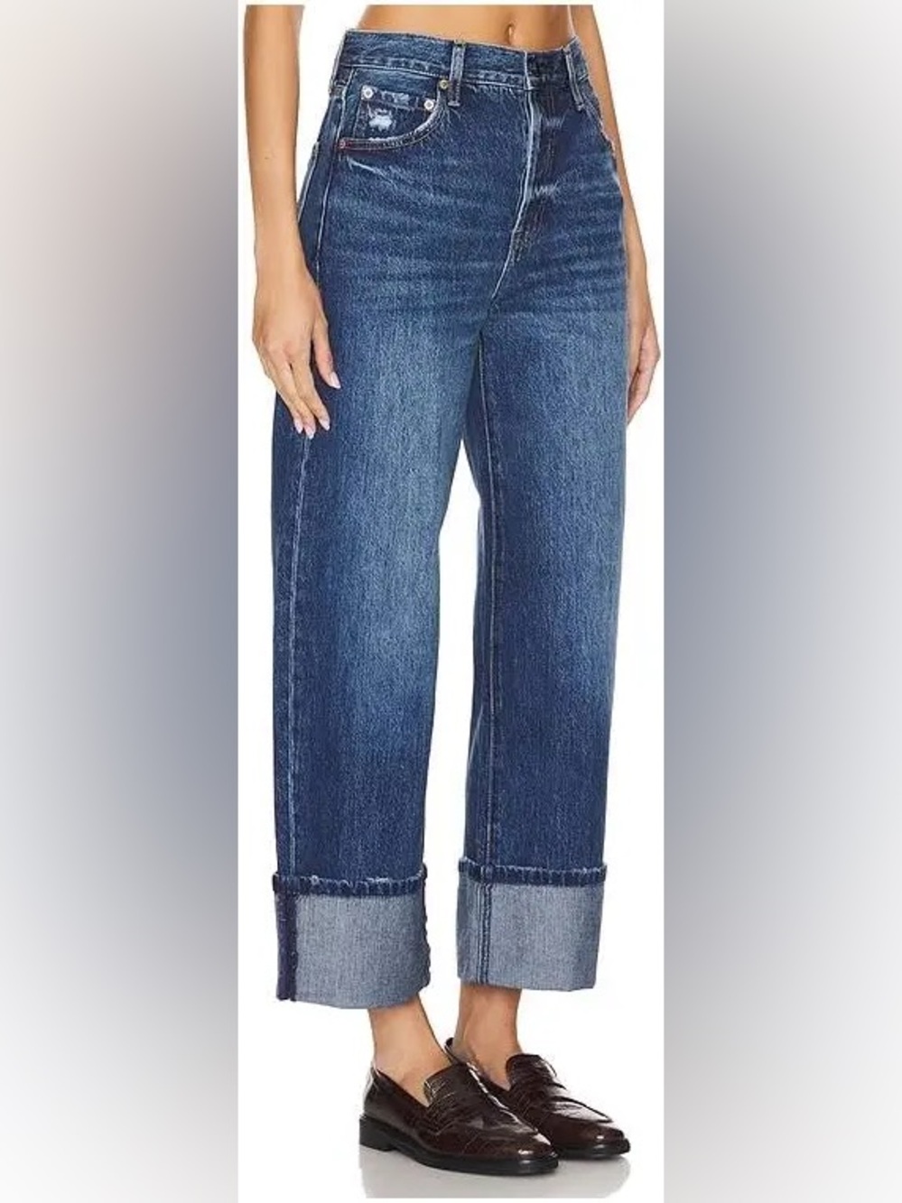 Pistola Ryder Jean High Rise Cuffed Straight